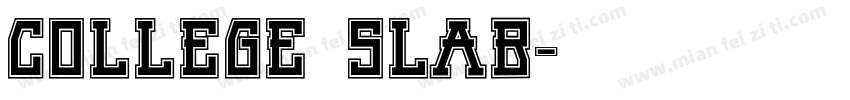 College Slab字体转换